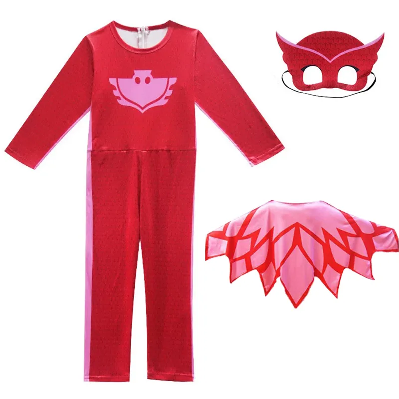 Kid Blue Red Green Jumpsuits Pajamas Cosplay Costume with Mask Night Hero Birthday Party Dress Sets Christmas Costumes Kid Blue Red Green Jumpsuits Pajamas Cosplay Costume with Mask Night Hero Birthday Party Dress Sets Christmas Costumes